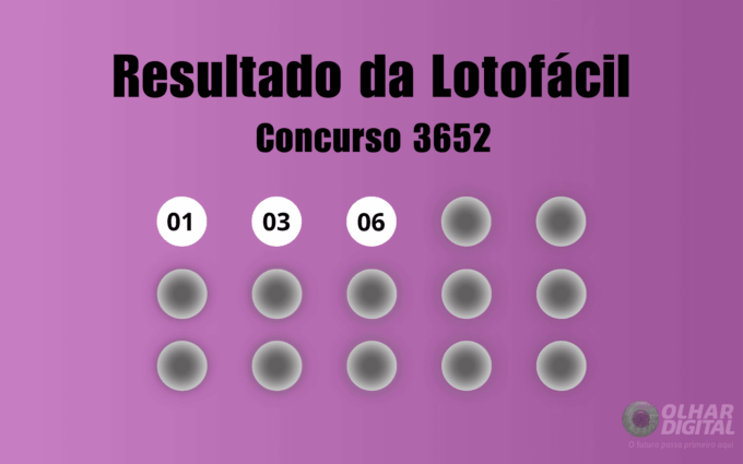 Resultado da Lotofácil de hoje: veja números e ganhadores do concurso 3652 (quinta, 02/04)