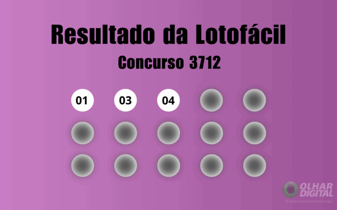 Resultado da Lotofácil de hoje: veja números e ganhadores do concurso 3712 (terça, 16/06)