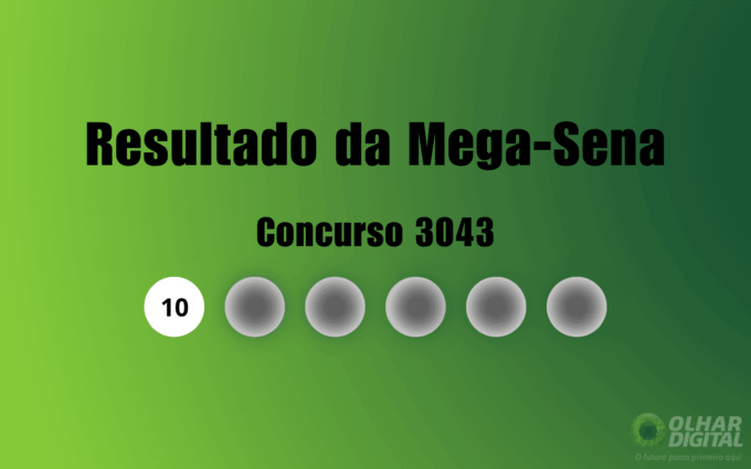 Resultado da Mega-Sena de hoje: veja números e ganhadores do concurso 3043 (terça, 11/08)