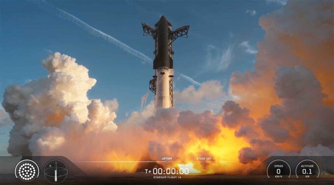 Starship tem falha em motor durante teste e pode afetar planos da NASA para voltar à Lua nos próximos meses